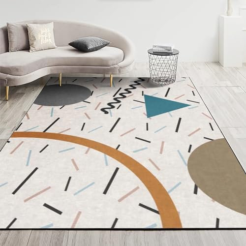 Tisch Dekoration,Strapazierfähiger, Rutschfester Teppich, Rosa, Schwarz, Lila, Graffiti-Design,tepischlaüfer Wohnzimmer deko küche modern,120x160cm