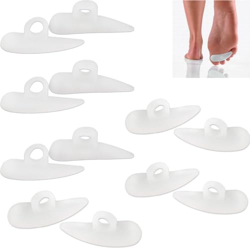 LiJuanWang Séparateurs d'orteils,6 Paires Coussinets pour Orteils en Silicone,Marteau Orteil Correcteur,Marteau Toe Coussin,Coussinets Orteils en Marteau,pour Homme et Femme Séparateurs d'orteils