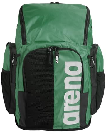 Arena Spiky III ryggsäck 45 simmningsidrottare sport gym ryggsäck stor träningsutrustning simväska för män och kvinnor, 45 liter, grön