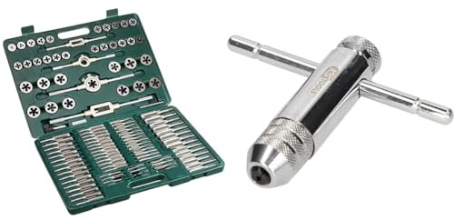 Mannesmann 53255 Coffret tarauds et filières 110 pièces (Import Allemagne) & KS Tools 331.0660 Porte taraud réversible à cliquet M3,0 10