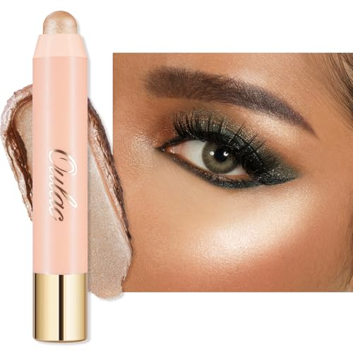 Oulac Highlighter Stick - Schimmernder Highlighter Stift für das Gesicht, Angereichert mit Nährenden Inhaltsstoffen, Kein Verklumpen oder Ziehen, Metallic-Finish, Vegan, H2 Butter