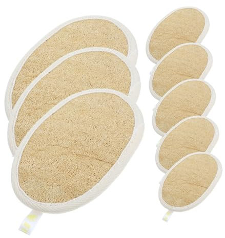 Didiseaon 8pcs Natural Loofah Sponge Pad Dish Cleaning Brush Exfoliating Sponge Eco Washing up