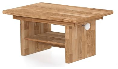 Generisch Couchtisch Wildeiche massiv pneumatisch höhenverstellbar 105 x 70 cm