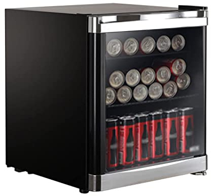 Réfrigérateur à vin 50 bouteilles - Cave à vin autonome Volume réfrigéré 42 L, contrôle mécanique de la température, porte en verre à 3 couches, 5 niveaux 0-10 ℃, 0,51 kWh/24 h Mini réfrigérateur (noi