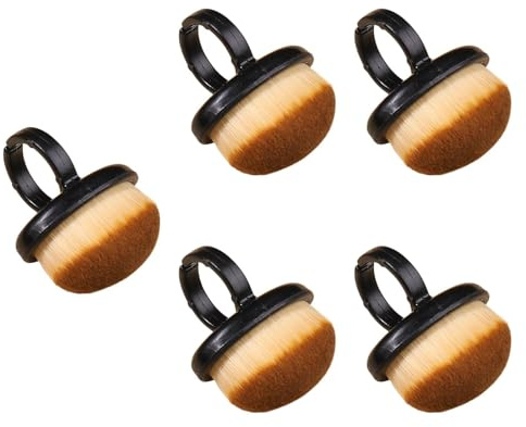Fenteer Lot de 5 Brosse Ongles Brosse a Ongles Main, Brosse a Ongle Brosse Ongle, Brosse à Ongles Pinceau Poussiere Ongle Brosse a Ongles, Brosse à Ongles pour Les Mains Noir