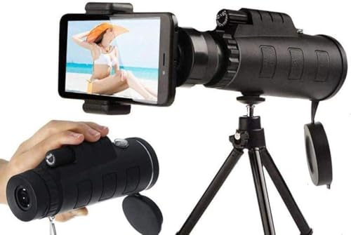 BDKSEXBF Binocolo Portatile ad Alta Potenza ad Alta Definizione Telescopio monoculare Impermeabile Compatto 40x60 con Clip per Fotografia Mobile Telescopio Mobile Ch