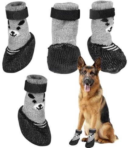 Hundepfotenstiefel – Haustierschuhe, Anti-Rutsch-Hundestiefel | Atmungsaktive Hundeschuhe Mit Verstellbarem Verschluss Für Verschneite, Heiße Straßen, Winter, Schutz Für Empfindliche Hundepfoten