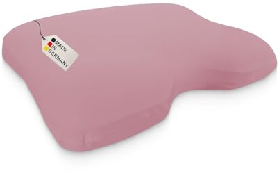 DUKAL | Kissenbezug perfekt passend für Liebscher & Bracht Nackenkissen | 40 x 55 cm | aus hochwertigem DOPPEL-Jersey | 100% Baumwolle | Farbe: Altrosa