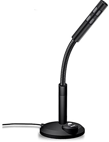 Micrófono de Condensador con Entrada Auxiliar USB y reducción de Ruido. Eliminación de Ruido. Receptor omnidireccional para Llamadas telefónicas.