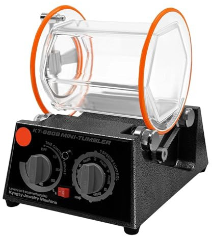 YXZKJZJ Mini lucidatrice Rotante for superfici, lucidatrice for Gioielli, Macchina for la Finitura, Facile con Quattro Assi for ferramenta, gioielleria per la Fusione di Metalli per Gioielli