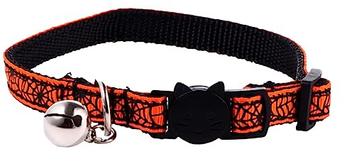 FUTUREORYY 1 Stück Halloween Katzen und Hundehalsband mit Verstellbarem Design Strapazierfähigem Material für Kostümpartys und Halloween Dekoration für Attraktivität Ihres Haustiers