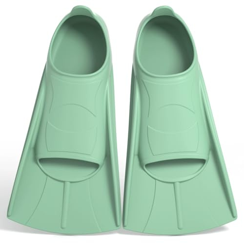 Pinne da nuoto per bambini, comode pinne in silicone, per nuoto e immersioni, taglia adatta per principianti, XS, verde