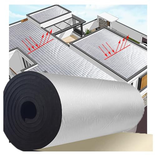 Feuille d'aluminium autocollante phonique, Feuille d'aluminium extérieure phonique, Ignifuge, imperméable et Isolant Thermique (Couleur : 20 mm (épaisseur), Taille : 9 m²)