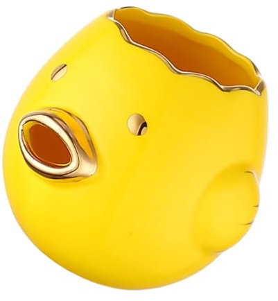 Holibanna Kreativer Eier Separator Aus Keramik Nützlicher Eigelbtrenner Praktischer Eiklarfilter Für Küche Backen Und Gastronomie Tolles Küchenaccessoire in Gelb Mit Goldakzenten