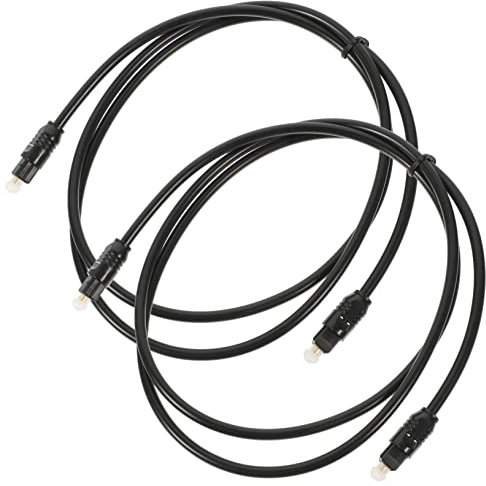 Tofficu 2 Piezas Cable De Audio Óptico De Macho Macho Cable De Fibra Óptica Para Tv Barra De Sonido De Audio Digital
