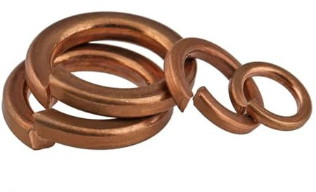 Rondelle plate en laiton, Rondelle à ressort en laiton Bronze cuivre rondelle de verrouillage fendue M3 M4 M5 M6 M8 M10 M12, 5 pièces(M8)