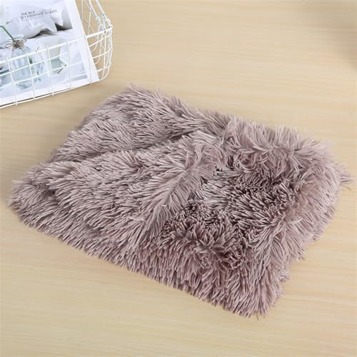 Wokuaile Hundedecke Katzendecke Waschbar Flauschig Weiche Fleecedecke Weiche Warme Matte für Kleine Mittelgroße und Große Haustier Welpen Khaki, 75 x 100 cm
