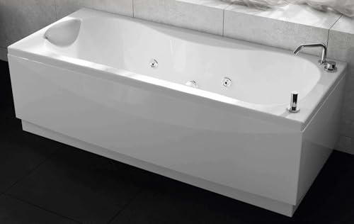 novoalugas Calypso – Vasca Plus 160 x 70 Sinistro aireado Griferia Bianco 3 Pannello