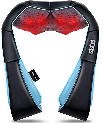 Neck Massager with Heat, Back Massager Gifts for Women/Men/Mom/Dad, Shiatsu Shoulder Massager, Electric Deep Tissue 4D Kneading Massager Gifts for Christmas, Mother's Day, Father's Day, Birthday