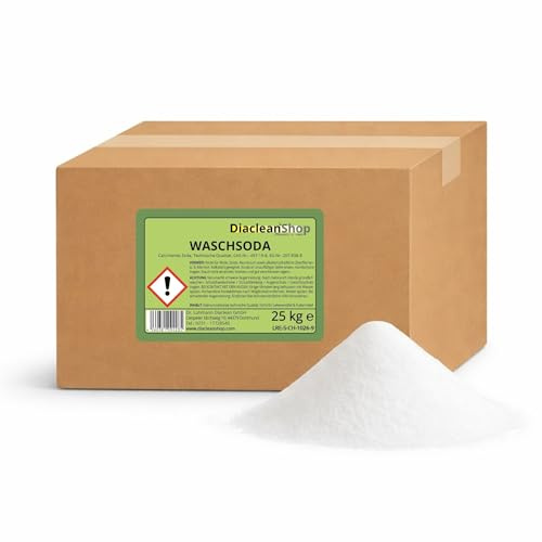 DIACLEANSHOP Waschsoda Pulver 25kg Reine Soda Natriumcarbonat | Ideal für Haushalt Reinigung Wäsche DIY Garten Reine Soda