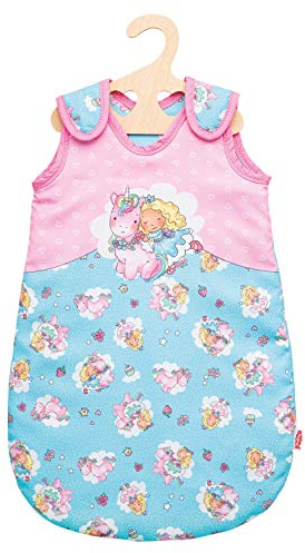 Heless 2994 - Schlafsack für Puppen, im Design Einhorn Emil und Fee Emma, Größe 35 - 50 cm