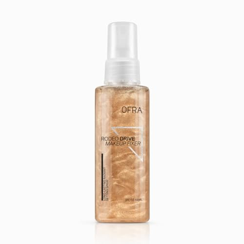 OFRA Cosmetics Mini Rodeo Drive Make Up Fixer - Spray fixant avec brillance pour un look éclatant - Longue durée - Pour le visage et le corps - Végétalien - Sans cruauté envers les animaux - 54 ml