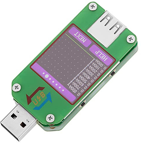 BeMatik - Multimètre ampèremètre numérique Bluetooth UM24C pour Ports USB avec Mesure de Tension et d'ampérage