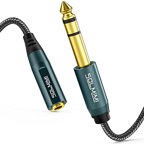 SOLMIMI Klinke Adapter 3.5 mm auf 6.35 mm, TRS klinke 3,5 Buchse auf 6,3 Stecker Stereo kopfhörer Audio Adapter Kabel für Verstärker, Gitarre, Klavier, Laptop, Heimkino, Mixer, Bass - 30cm