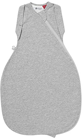 Tommee Tippee Babyschlafsack, The Original Grobag, Hüftgerechtes Design, Weiches Gewebe mit Hohem Baumwollanteil, 3-6 Monate, 1,0 TOG, Sky Grey Marl | The Original Grobag, Hüftgerechtes Design, Weiches Gewebe mit Hohem Baumwollanteil, 1, 0 TOG, Sky Grey Marl