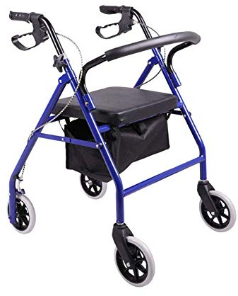 WANWEN Andador, Andador/Andador Plegable de 4 Ruedas con Ruedas Marco de Aluminio Duradero y liviano para un rodamiento más Fuerte y Grueso Reforzado Little Surprise