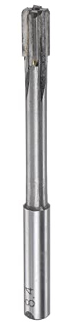 sourcing map Spannen Reibahle 8.4mm H7 Hartmetall Drehmaschine Fräser | Spitze Gerade Flöten Rund Schaft