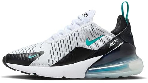 NIKE Air Max 270 - Scarpe da ginnastica da donna, alla moda, AH6789 (bianco/nero/argento metallizzato/Dusty Cactus 115)