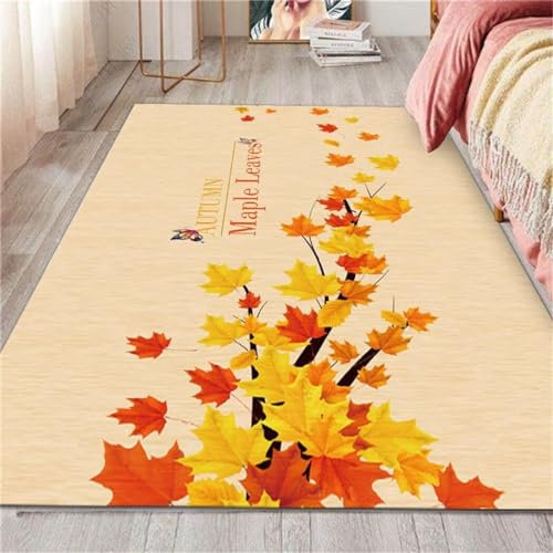 RUGMRZ Küche Deko Nachtseite des Schlafzimmers fleckerlteppich gelb Teppich weich Zimmer Teppich mädchen küche deko Teppich Design130x190CM