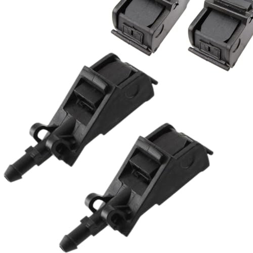 Click&Fit Lot de 2 buses de lave-glace compatibles avec VW Golf Passat 1997–2010, Polo 99–17 Touareg Transporter Beetle, Seat Ibiza Toledo, Skoda Rapid Superb – Jet d'essuie-glace lave-glace 6E0955985