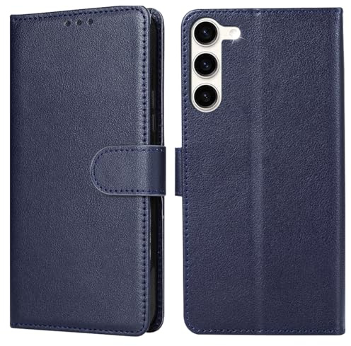 Keteen Handyhülle für Samsung Galaxy S23 5G Hülle Premium Leder Klappbar Flip Wallet Case Tasche Standfunktion Kartenfach Magnetische Stoßfest Schutzhülle Klapphülle für Samsung Galaxy S23 5G, Blau