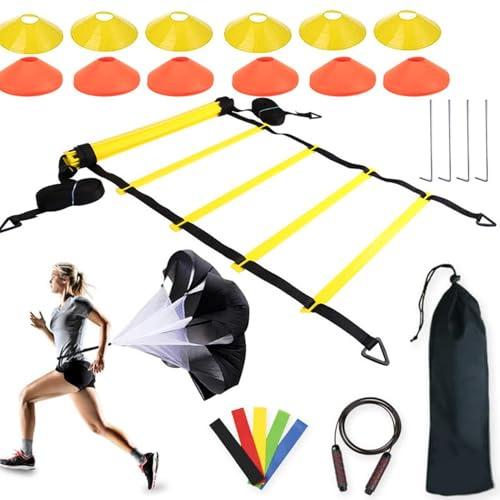 Attrezzature per bastoncini di allenamento di agilità, bastoncini da allenamento di calcio regolabili, attrezzatura per allenamento di velocità pieghevole, set di allenamento di agilità per atleti,