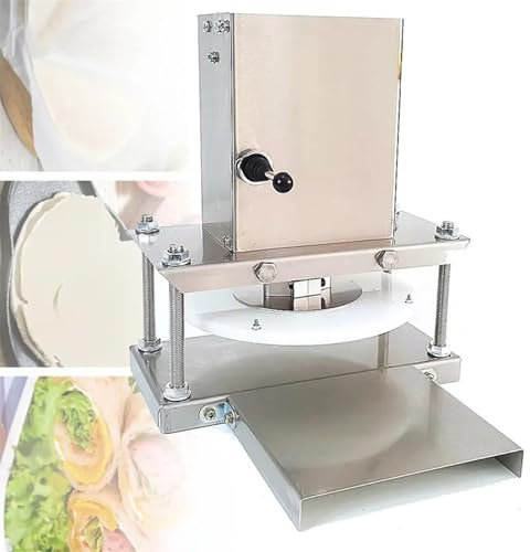 guoyjmm 8.6 Electric Tortilla Press, Stainless Steel Pizza Dough Pastry Press Machine, Dough Roller Sheeter, Commercial Small Dough Pizza Press, for Pizza, Pie,Tortillas, Pastry