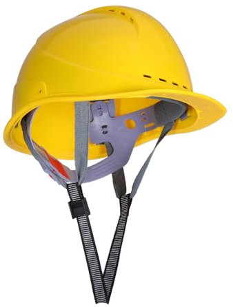 ROMISBABA Casco Di Sicurezza Per Edilizia Casco Giallo Per Adulti Cappello Di Sicurezza Per Protezione Testa Da Urti Design Ventilato Vestibilità Comoda Uso Versatile in Materiale Resistente