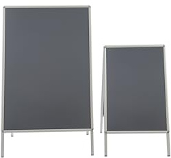 FLYERALARM A1 Kundenstopper | Outdoor Plakatständer DIN A1 (Wetterfest) | Doppelseitige Werbung für Außenbereich | Robustes Aluminium mit stabilem Stand