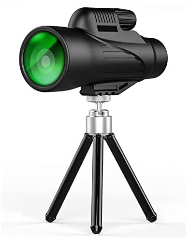 CCKUYT Telescopio monocular - Monocular de Alta Potencia 12X50 para observación de Aves, monocular HD Impermeable con trípode, para Caza de Vida Silvestre, campamentos y Viajes