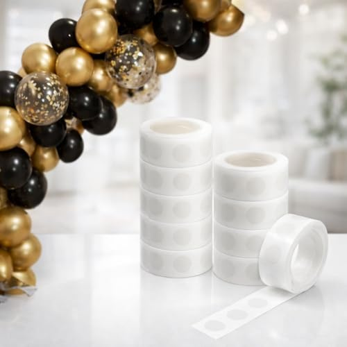 Inflate Decorate Ltd. 500 PCS Balloon Glue Dots, Double sided removable adhesive, Extra Strong sticky Dots for Birthday Party Wedding Christmas Decorations and DIY Scrapbooking Craft. (5)