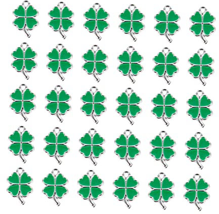 KOCKSHION 30stücke Four Leaf Charms Und Für Armbänder Halsketten Und Mehr Für Schmuckherstellung Und Kreative Bastelprojekte