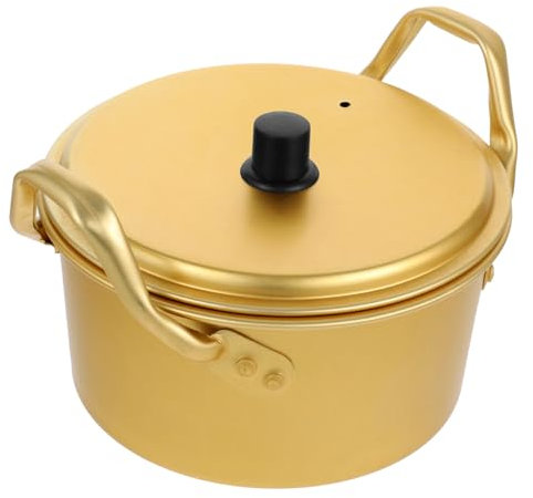 Mikinona Aluminium Suppentopf 20cm Oxidiert mit Deckel Mehrzweck Kochtopf für Gasherde Haushalts Suppentopf zum Erwärmen und Kochen von Milch Suppen und Instantnudeln