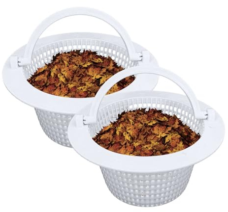 Cesta de skimmer para piscina enterrada, cesta de colador de piscina | 2 uds colador de espumadera para piscina - Cesta desnatadora de repuesto para piscina con asa para eliminar residuos, limpiar hoj