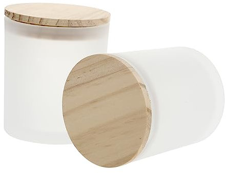 MAGICLULU 2pezzi Portacandele in Vetro Coperchio Portacandele Vuoto Per Aromaterapia Per Conservare Candele e Piccoli Oggetti