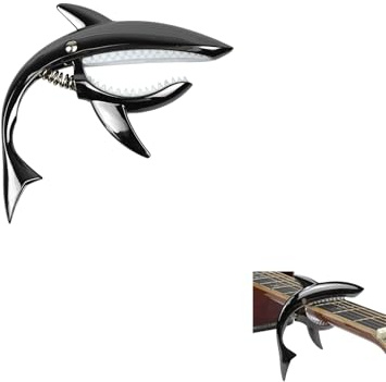 Tyatiyzn Capo Gitarre Haifisch, Capo Zinklegierung,Gitarre E Gitarre, für Akustik- und E-Gitarren, Ukulele, Banjo