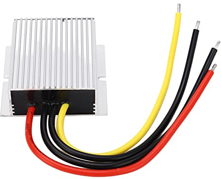 Regolatore di tensione CC con alloggiamento in lega di alluminio impermeabile, stabilizzatore CC-CC ad alta efficienza 12 V 24 V a 24 V 5 A per sistemi di sicurezza dei veicoli