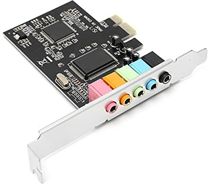 Bewinner Soundkarte mit Treiber -CD, 6 Kanäle PCIe -Audiokarte für CMI8738 5.1 Multi -Channel -Chip mit Regisseur 3D EAX Roy -Eliminierung für 7 Vista XP