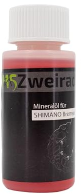MSZweirad Mineralöl 60 ml für Shimano Hydraulische Scheibenbremsen | Rotes Hydrauliköl, Bremsflüssigkeit für Fahrradbremse, kompatibel mit Entlüftungskits, hohe Viskosität & Bremskraft