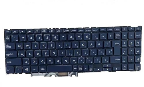 LXCOZED Laptop-Tastatur für ASUS ZenBook 15 UX533 UX533F UX533FN UX533FD UX533FAC UX533FTC UX534 UX534FA mit Hintergrundbeleuchtung, blau, Japanisch, JP(UX534 Japanese)